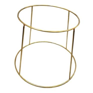 Imagem de SiaBiced Suporte de Exposição de Pizza E Frutos Do Mar de Dois Andares, Grade de Arame, Churrasqueira de aço Inoxidável, Suporte de Exposição de Sobremesas E P, Ouro 15cm a 22cm, Tamanho real