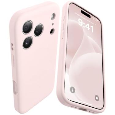 Imagem de AOTESIER Capa compatível com iPhone 17 Pro de 6,3 polegadas, atualização de silicone [proteção da câmera traseira plana] [Arc Edge] capa protetora à prova de choque 17 Pro com forro de microfibra