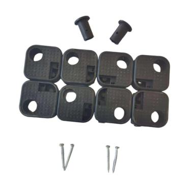 Imagem de YIJU 8 peças de protetores de piso para cadeira de acampamento, substituição de pés, versátil, prático, portátil, conector, peças premium, profissional, Preto