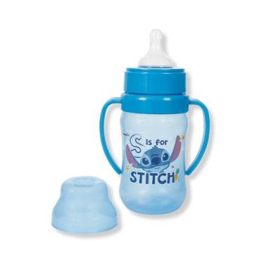 Imagem de Super Mamadeira 300ml Com Alças Stitch Azul BabyGo