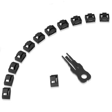 Imagem de NataLink 12 peças de bloqueio de porta RJ45 com 1 chave, bloqueador de porta/poeira RJ45, tampa de proteção contra poeira RJ45, plugues de porta fêmea, dispositivos compatíveis com porta RJ45, preto