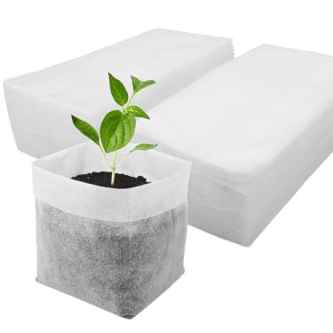 Imagem de GSHLLO 200 unidades de sacos de berçário de plantas, sacos de cultivo de vegetais, sacos de cultivo de mudas de árvores pequenas, sacos de cultivo de frutas, sacos de cultivo de sementes para