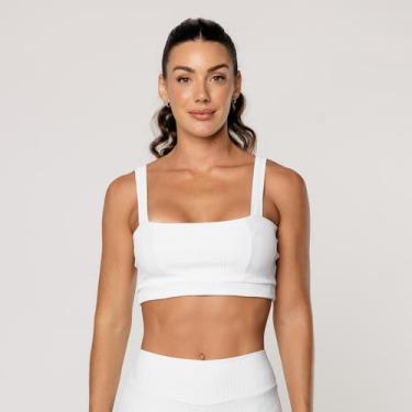 Imagem de Top Fitness Academia Feminino Decote Quadrado Texturizada Elevate - LO