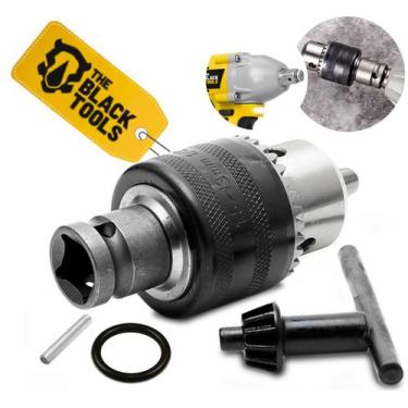 Imagem de Kit Mandril 13mm Adaptador Chave De Impacto The Black Tools