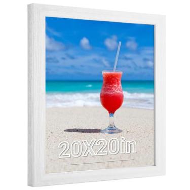 Imagem de Marco de Fotos JDZIVTOP 51x51 cm Blanco Rústico Desgastado