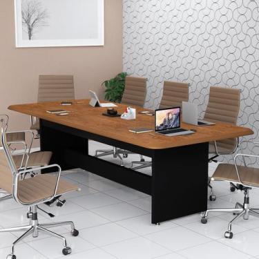 Imagem de Mesa Grande Executivas Para Sala De Reunião Escritório Espaçosa 220cm 
