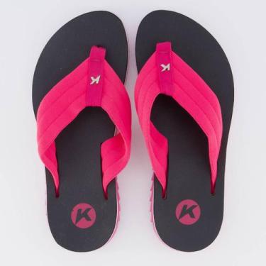 Imagem de Chinelo Kenner Kyra Pro Comfy Feminino Rosa e Preto, 36