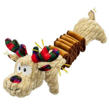 Imagem de Brinquedos para cães CNeeeeeb Deer Squeaky Interactive Teething Chew T