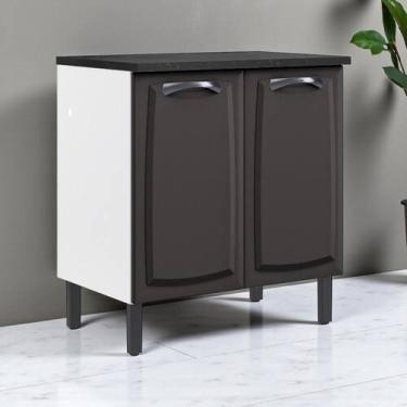 Imagem de Balcão Cozinha em Aço 2 Portas 80cm com Tampo New Premium Itatiaia