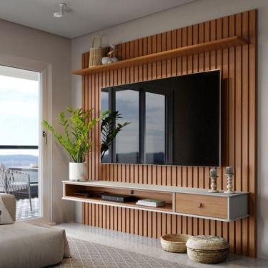 Imagem de Painel Ripado Suspenso para TV até 60 Polegadas 220x160 cm Design Mode