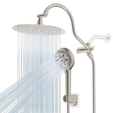 Imagem de Cabeça de chuveiro Combo Hibbent All Metal 25cm Rainfall 10-Spray