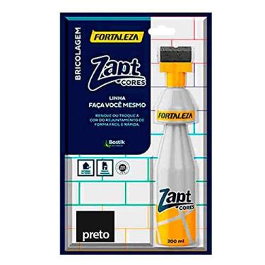 Imagem de FORTALEZA Zapt Cores Preto – Tinta para Rejunte Acrílico Líquido – Renovador de Cor com Alta Cobertura – Para Cerâmica, Porcelanato e Pastilhas – Uso Interno e Externo – 200ml