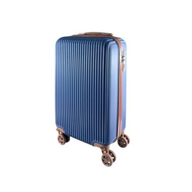 Imagem de Mala de Bordo 10KG ABS Padrão Anac Giratória Viagem Texas (Azul C/Marrom)