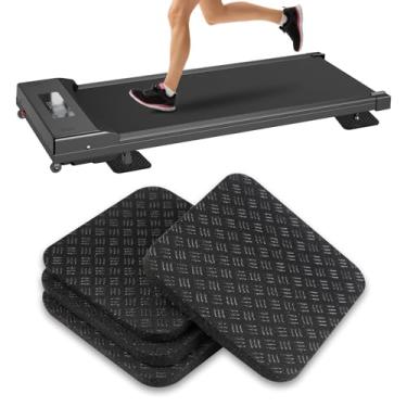 Imagem de TRINKA Peças De Tapete Para Caminhada, Tapetes Esteira, 4" X 0,2" Dupla Face Antiderrapante, Equipamento Exercício, Silicone Alta Densidade Antivibração Proteção Pisos, Redução Ruído