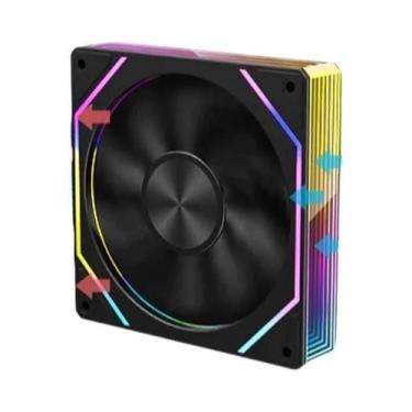 Imagem de Ventoinha De Resfriamento Para Gabinete De Computador 12CM ARGB Ice Wh
