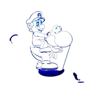 Imagem de Luz Noturna 3D Super Mario Brothers Com 7/16 Cores, Toque Ajustável, C