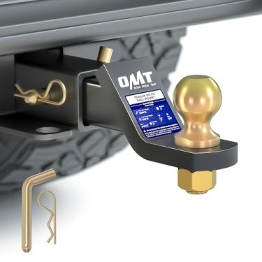 Imagem de Orion Motor Tech Suporte de esfera de engate de reboque, para receptor de 5 cm com bola de 5 cm, queda de 5 cm, capacidade de reboque, capacidade de reboque, engate de reboque resistente, engate de