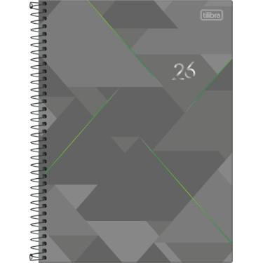 Imagem de Agenda Executiva Espiral Diária 20x27,5cm Spot 2026 Tilibra - Cinza e Verde