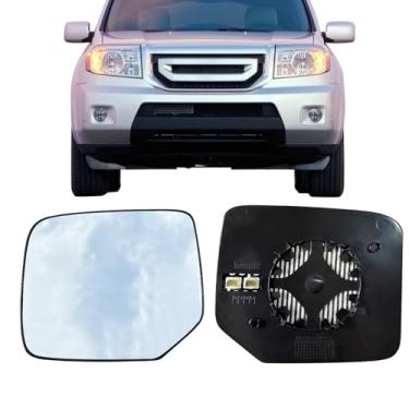 Imagem de Vidro de substituição do espelho lateral do motorista para Honda Pilot 2009-2015, placa traseira aquecida por energia, vidro retrovisor lateral esquerdo para Honda Pilot 2009 2010 2011 2012 2013 2014