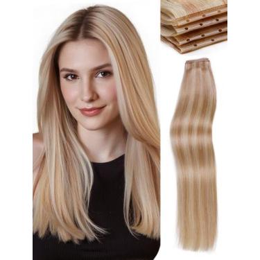 Imagem de Extensões de cabelo WIGNEE 16" Strawberry Blonde Real Human Hair