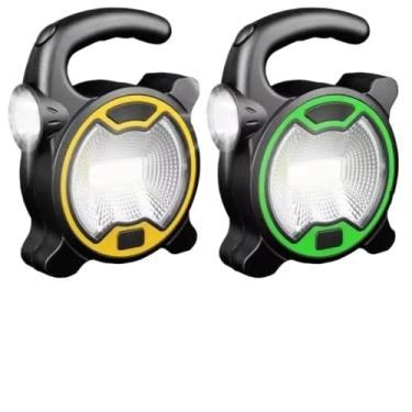 Imagem de Lâmpada de Emergência, Lanterna Refletora Led 2 em 1, 2w Emergência PortáTil Pesca Acampamento AlçA Resistente(Kit 2 Peças)