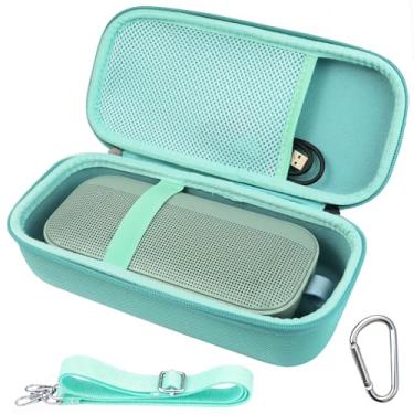 Imagem de AONKE Capa rígida de viagem compatível com alto-falante portátil Bose SoundLink Flex 2ª geração/Bose SoundLink Flex Bluetooth (capa verde menta)