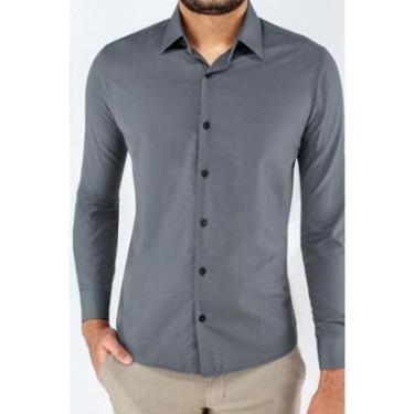 Imagem de CAMISA SOCIAL MANGA LONGA SLIM MASCULINA OGOCHI REF:001520072-Masculino