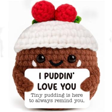 Imagem de Mini presentes de aniversário para mulheres, homens, namorado, namorada, To My Love, pudim de crochê feito à mão para Natal, Dia dos Namorados, casamento, presente romântico para ele, casais, marido