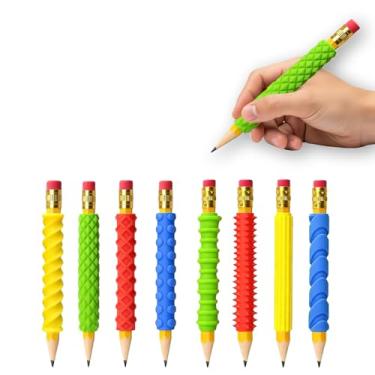 Imagem de TAEAFER Pacote com 8 alças texturizadas para crianças, adolescentes, adultos, capas sensoriais de silicone para TDAH, autismo, ansiedade e alívio de estresse (cor 1)