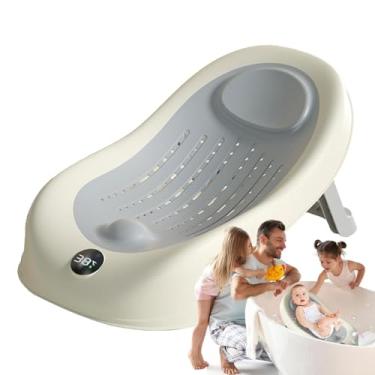 Imagem de Shakven Suporte para shampoo infantil, cadeira shampoo infantil - Estação dobrável para lavagem de cabelo de criança,Assento de banheira com sensor de temperatura inteligente, estação de lavagem de