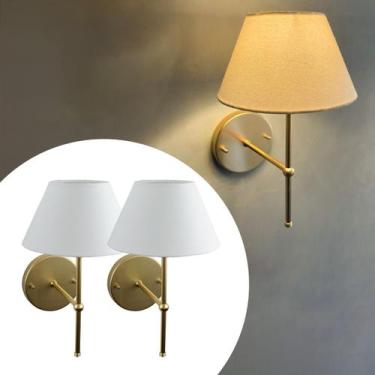 Imagem de Kit 2 Arandelas Luminárias De Parede Clássica Vintage Interna com Cúpu