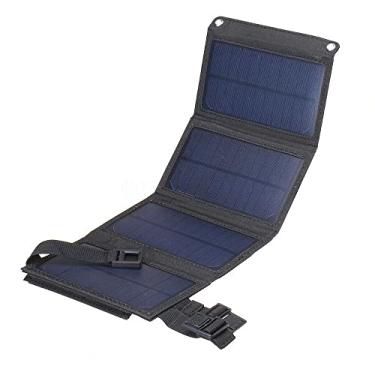 Imagem de Matybobe Painel solar USB de 20 W, acampamento, caminhada, portátil, carregador de energia solar, ferramenta de recarga de celular, painéis solares removíveis dobráveis