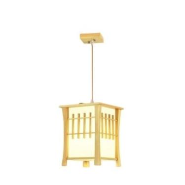 Imagem de Luminárias pendentes de madeira maciça em estilo japonês: ideais para restaurantes de sushi, casas de chá com leite, spas para os pés, banhos termais, hospedagens em áreas turísticas e salõe