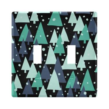 Imagem de Burbuja Capa de placa de parede para interruptor de luz de árvore de Natal, placa decorativa de parede, parafusos incluídos, 2 faixas