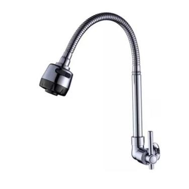 Imagem de Torneira P/ Cozinha Metal Inox Gourmet De Parede Luxo Cromo ref-093 - 