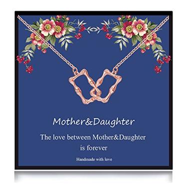 Imagem de Your Always Charm Colar de mãe e filha presentes combinando colar de nó de coração para mãe filha dia da mãe aniversário joias de Natal presentes para mulheres meninas, outro, Sem Pedra Preciosa