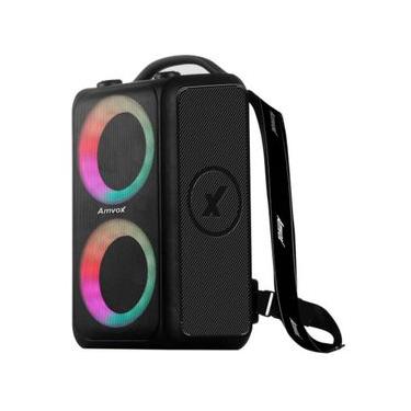 Imagem de Caixa de Som Amplificada Amvox Bagvox Black Aca600, 600 W,  Preta PRETO / 220