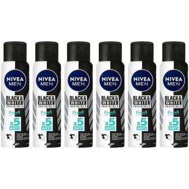 Imagem de Kit Desodorante Nivea 6 Unidades Invisible Black e White Aerossol Antitranspirante Masculino-Masculino