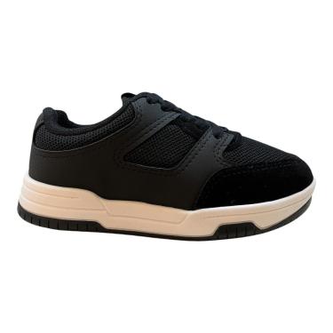 Imagem de Tenis Infantil Menino Molekinho Casual Retrô Camurça Amarração 2852.117 Preto-Masculino