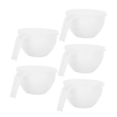 Imagem de VOSAREA 5 conjuntos de tigelas de plástico empilháveis com alças multiuso para misturar tigelas para assar, inclui tampas para uso doméstico, restaurante, padaria