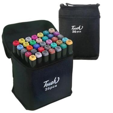 Imagem de Marcador Artístico Permanente Dupla Ponta Touch 36 Cores Canetinha - E
