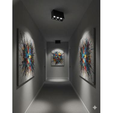 Imagem de Spot Luminária Sobrepor Led 6w Pontual 3 Focos Bivolt - Bela Home, Pre