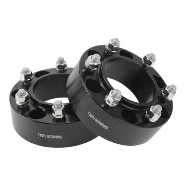 Imagem de INFINAUTO 2 espaçadores de roda de 6 x 139,7 mm 108 mm / 4,25" M12 x 1,5 espaçadores de roda centrados em cubo forjado para Toyota Land Cruiser 1980-1997