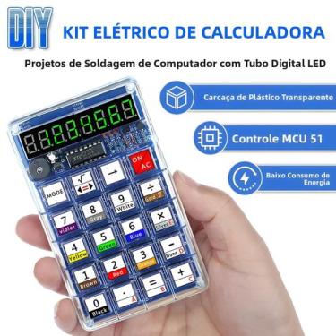 Imagem de Calculadora Digital LED Em Tubo, Kit Eletrônico DIY, Controle Por Micr
