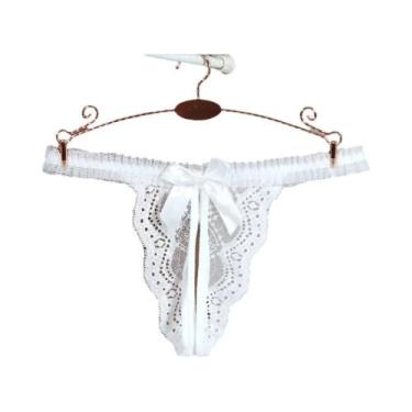 Imagem de Calcinha Sexy De Renda Com Laço Para Mulheres Lingerie Personalizada P
