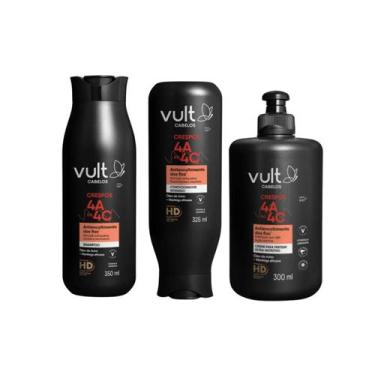 Imagem de Kit Vult Cabelos Crespos 4A ao 4C Sh 350ml +Cond 325ml + C.Pent 300ml
