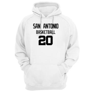 Imagem de Blusa Moletom Capuz Basquete San Antonio Basketball núm 20 - Loja Clic