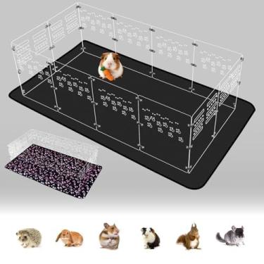 Imagem de Gaiola acrílica para porquinhos-da-índia, 122 cm C x 60 cm L x 40 A, com tapete impermeável, elevado, também para coelhos, codornas de botão, ouriços, furões e outros animais pequenos.