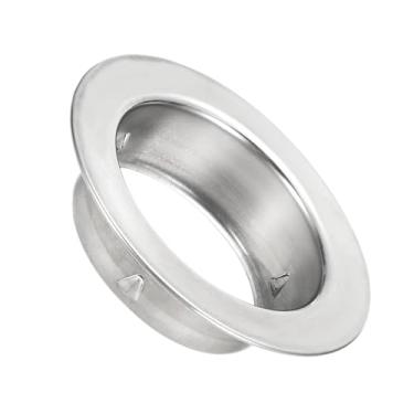 Imagem de PATIKIL Colar de tubo de 80 mm, flange de parede redonda Flange de tubo reto de aço inoxidável 304 para abertura de piso de parede e teto mangueira de ventilação do secador de ar condicionado, prata