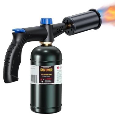 Imagem de Poderosa pistola de tocha de propano cabo ergonômico, ignição com um toque, chama ajustável, tocha de propano com design de segurança de uma peça, ideal para grelhar e cozinhar, Sous Vide, bife